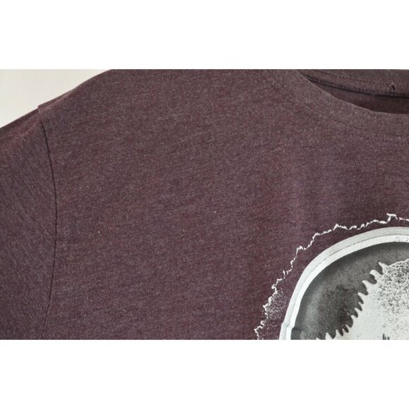 Jurassic Park World Mens T-Shirt XL Official Merch Maroon Logo Tee Universal - Picture 3 of 7